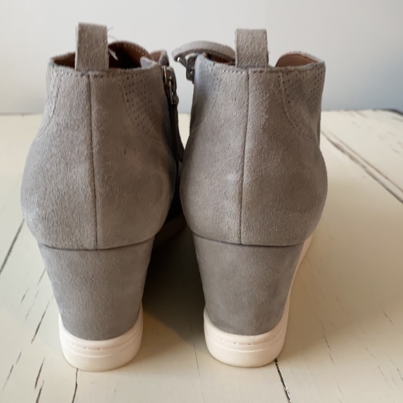 Linea Paola l Grey Anna Wedge Sneakers Size 8.5 - Picture 5 of 8